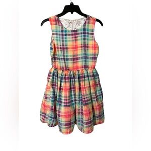 Place Girls Multicolored Plaid Sleeveless Dress
